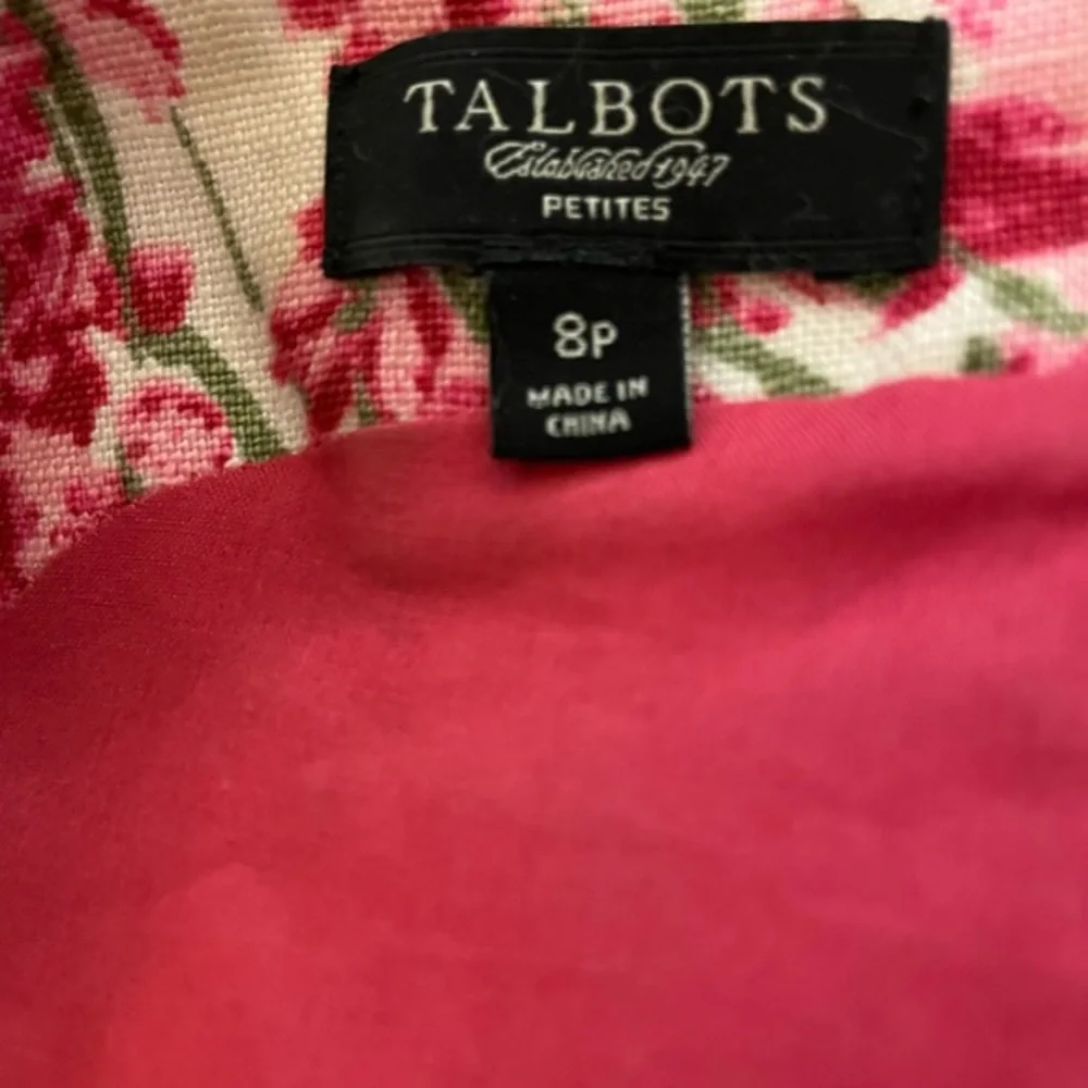 Talbot’s pink linen floral‎ dress NWOT - Picture 5 of 5